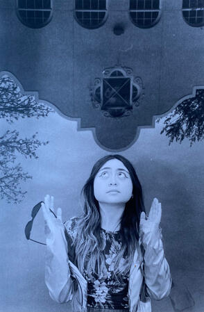 Echoes of self 1, 2024, Darkroom double exposure print